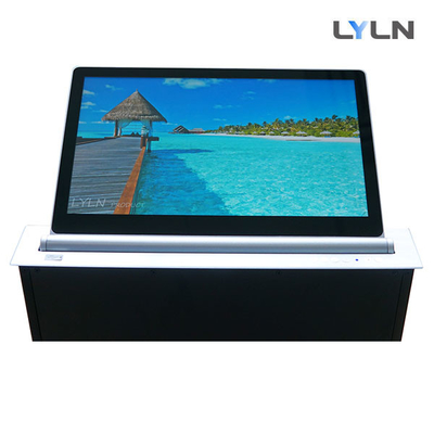 Aluminium Alloy Big Tilt Angle Retractable Monitor RS232 IPS Full View 1.8mm Thick